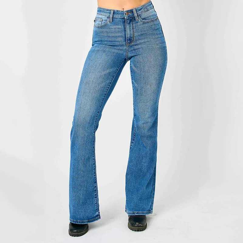 Elegant Clothing For Women Classic High Rise Flare Jeans