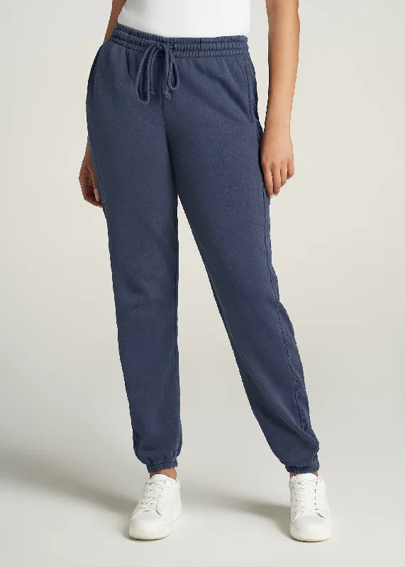 Women's Work Outfit For The Office Wearever Fleece Regular Fit Women's Tall Sweatpants in Navy