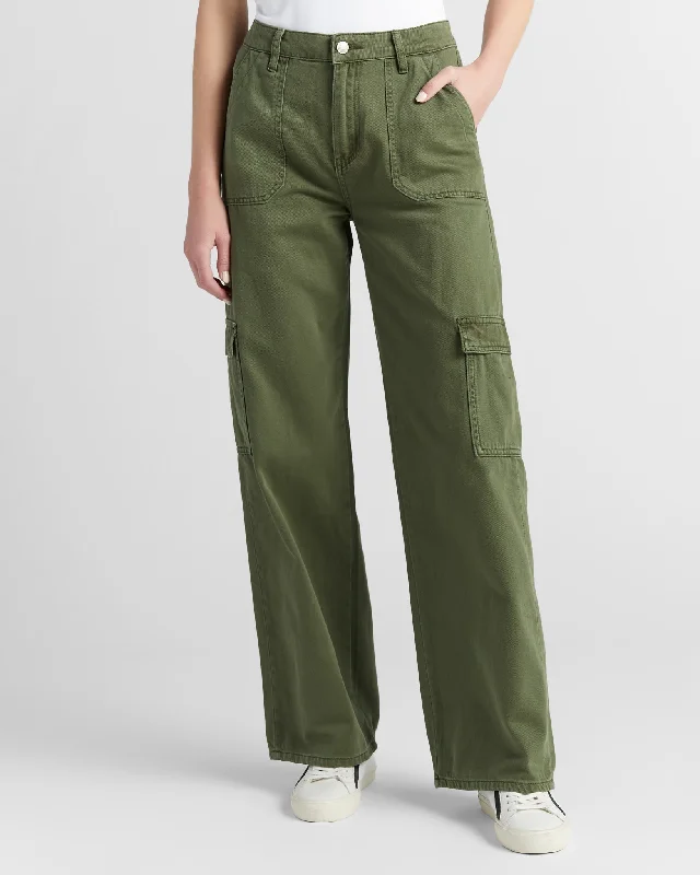 Attire Sale High Rise Rigid Cargo Wide Leg Pants