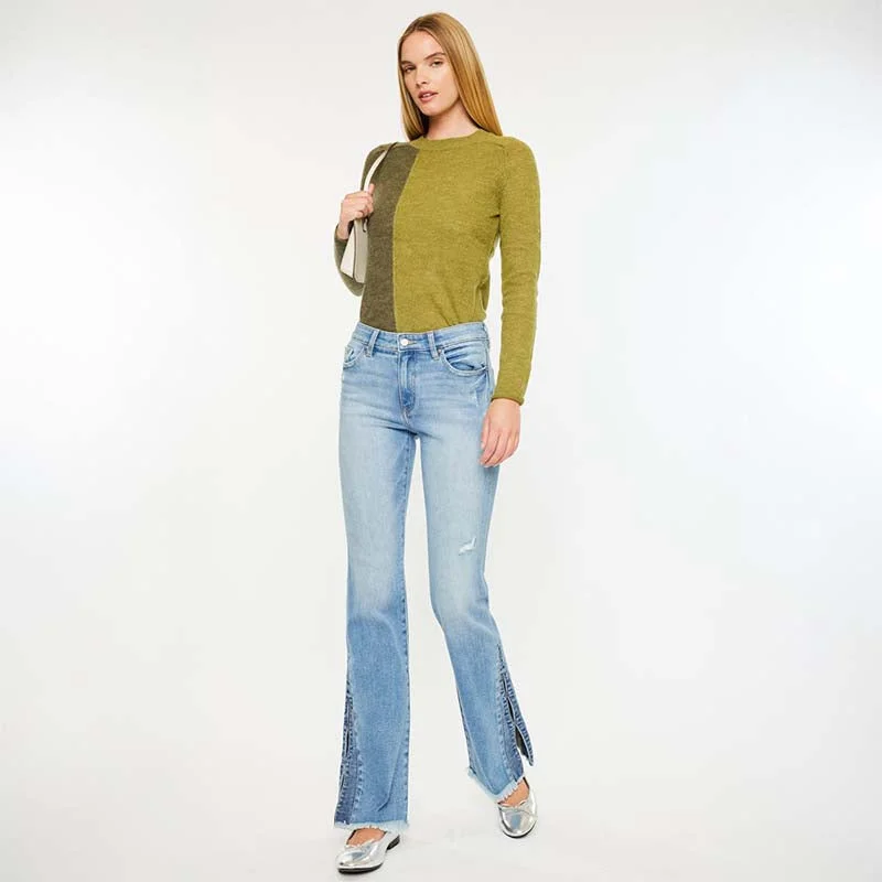 Women's High-Fashion Garments The Lizzie Split Flare Jeans