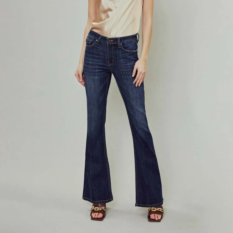 Charming Everyday Clothing For Women Celestine Mid Rise Flare Jeans