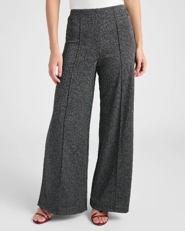Women's Fashion Clothing High Waist Front Seam Wide Leg Ponte Pant