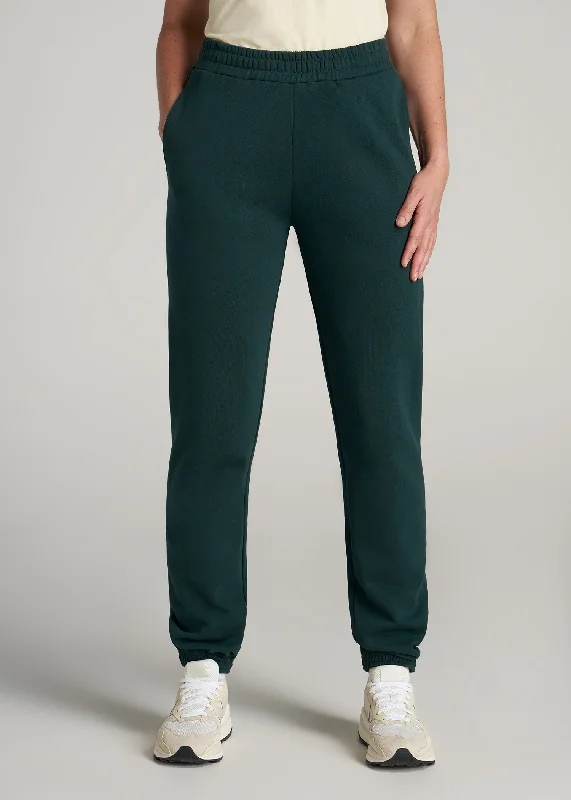 Modern Women's Clothes Wearever Fleece Relaxed Women's Tall Sweatpants in Emerald