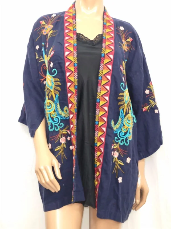 Chic Clothing For Women Women's Shula Linen Kimono In Deep Navy