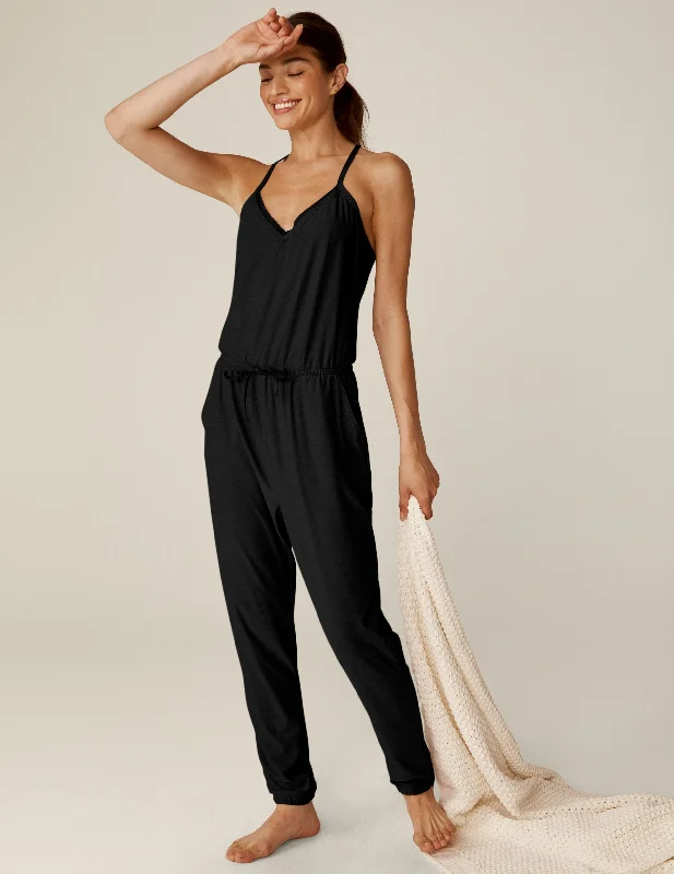 Women's Casual and Dressy Outfits Featherweight Dream Lace Racerback Jumpsuit