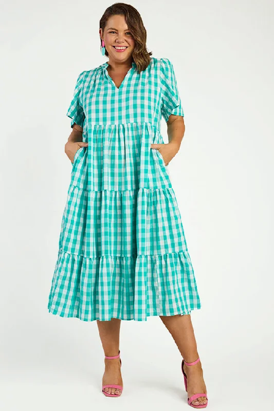 Women's Resort Garments Clara Jade Gingham Dress