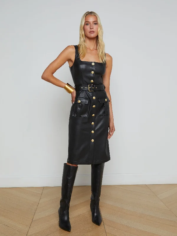 Modern Women's Fashion with Vintage Touches Idy Button-Front Dress