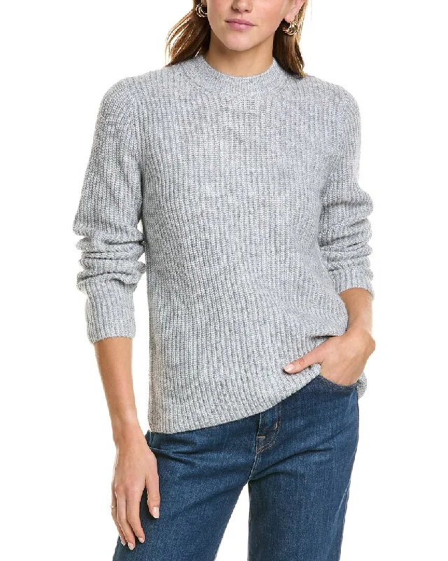 Women Wear Online Vince Shaker Rib Wool & Alpaca-Blend Sweater