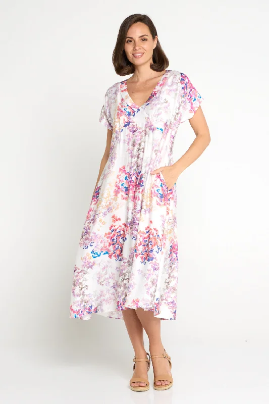 Women's Casual Outfit Komaki Dress - Soft Floral