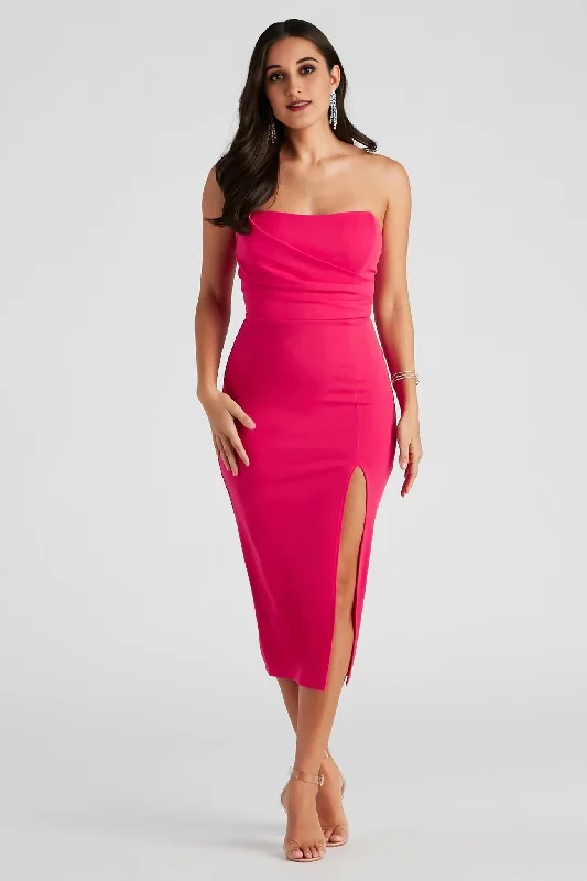 Women's Resort Apparel Zadie Formal High-Slit Midi Dress