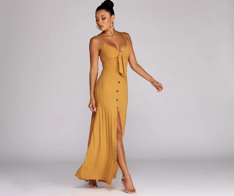 Women's Seasonal Apparel Button Down Stylish Beauty Maxi Dress