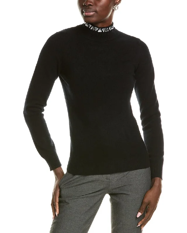Affordable Women's Clothing Sale Online sofiacashmere Stone Trim Turtleneck Cashmere Sweater Affordable Women's Clothing Sale Online sofiacashmere Stone Trim Turtleneck Cashmere Sweater