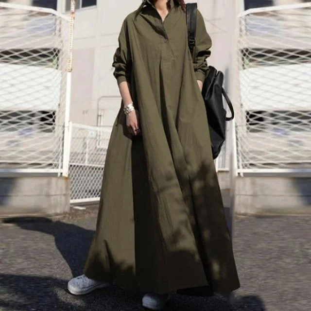 Casual Clothing For Women Elaine Army Green Shirt Dress