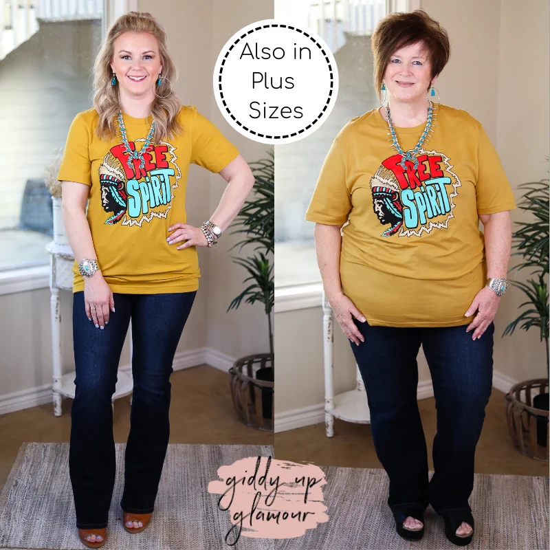 Chic Trends For The Fashion Savvy Last Chance Size XL | Free Spirit Vintage Western Short Sleeve Tee Shirt in Mustard Yellow Chic Trends For The Fashion Savvy Last Chance Size XL | Free Spirit Vintage Western Short Sleeve Tee Shirt in Mustard Yellow