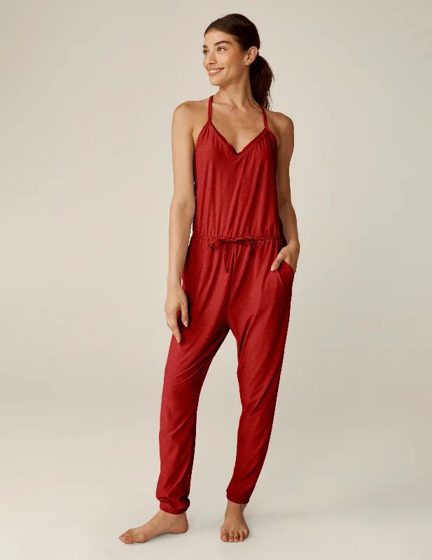 Luxury Women's Fashion Featherweight Dream Lace Racerback Jumpsuit