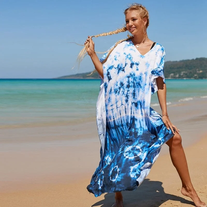 Women's Festive Attire Seaside Tie Dye Beach Dress