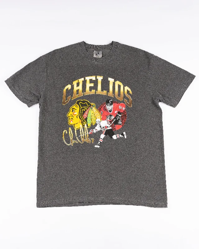 Versatile Wardrobe Essentials Chicago Blackhawks Pepper Chelios Jersey Retirement 90s Vintage Inspired Tee Versatile Wardrobe Essentials Chicago Blackhawks Pepper Chelios Jersey Retirement 90s Vintage Inspired Tee