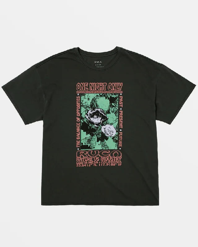 Relaxed Style RVCA ONE NIGHT ONLY TEE - WASHED BLACK