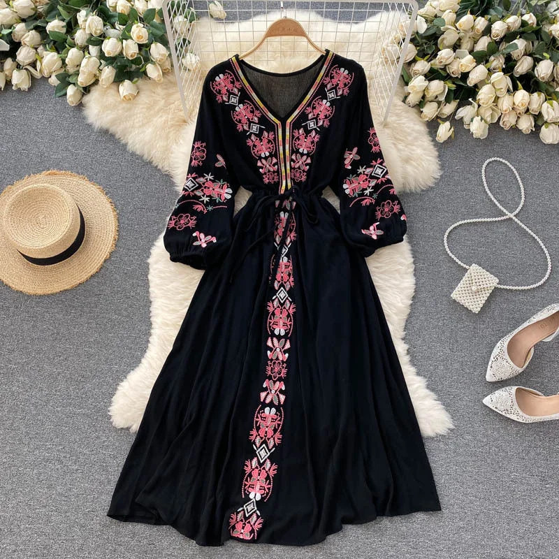 Luxury Women's Clothing Hippie Dress For Women, Bohemian Dress