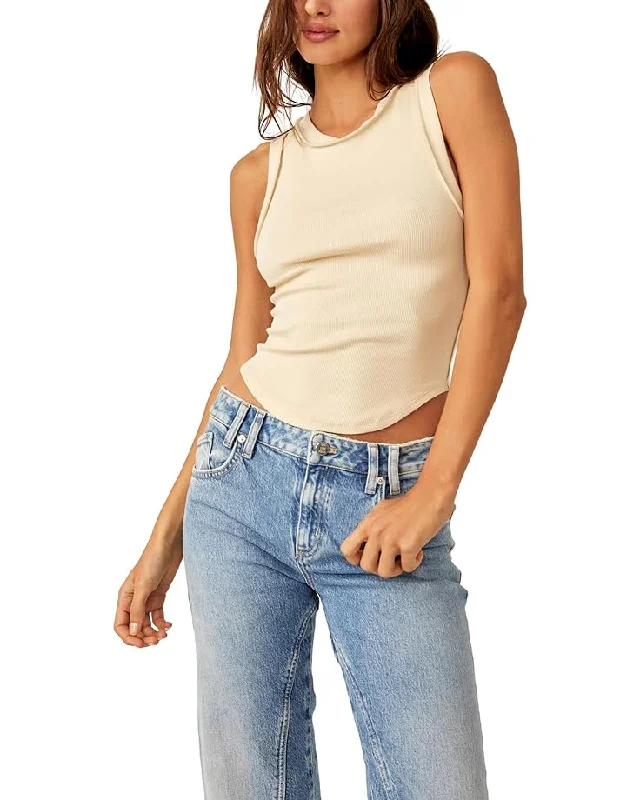 Wardrobe Refresh Free People We The Free Kate Tee - Bleached Sand