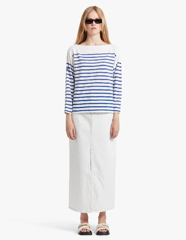 Exclusive Discount Mariner Long Sleeve T-Shirt - Deckwash White/Sistine Blue