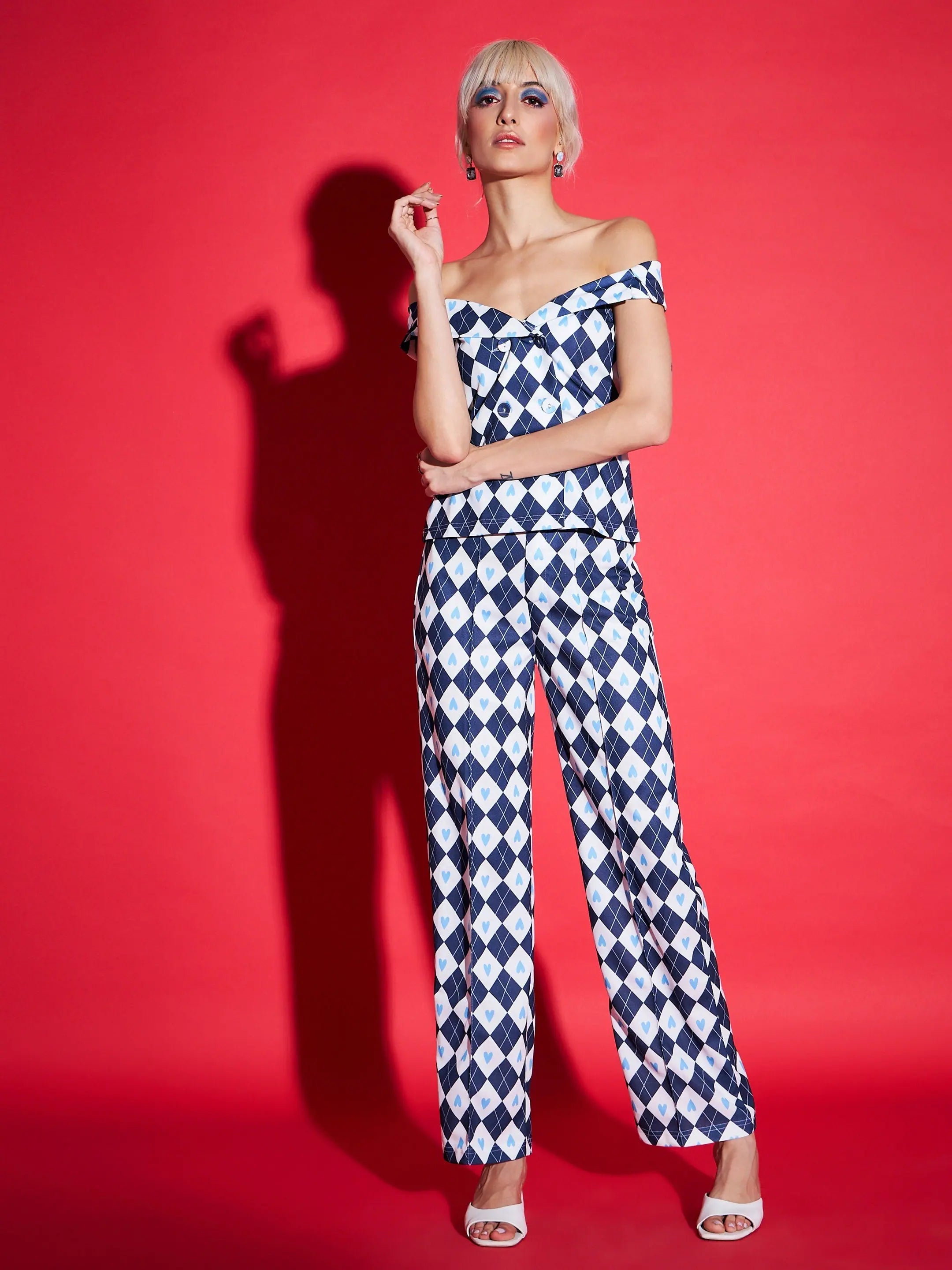 Women's Loungewear Clothes Women Printed Standard Navy Jumpsuits & Sets