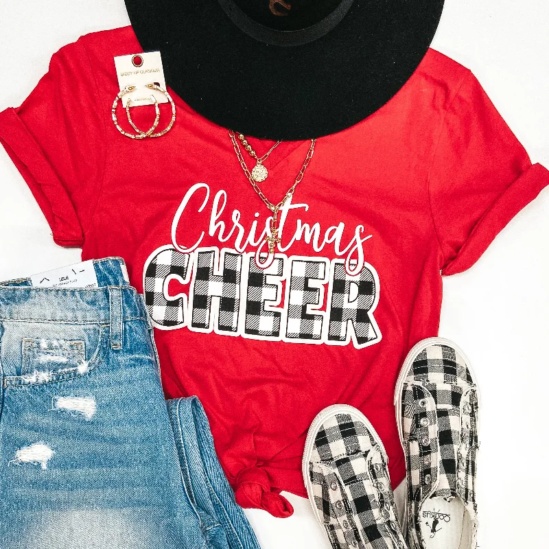 Redefining Women's Fashion Last Chance Size Small & Medium | Christmas Cheer Short Sleeve Graphic Tee in Red Redefining Women's Fashion Last Chance Size Small & Medium | Christmas Cheer Short Sleeve Graphic Tee in Red