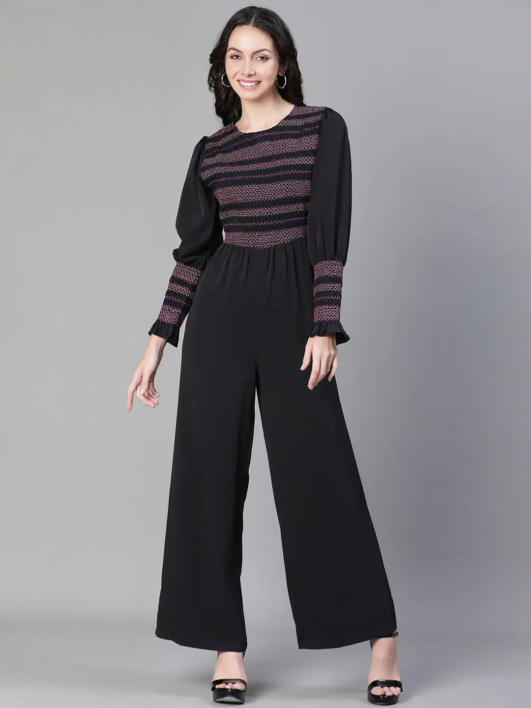 Chic Clothing For Women Women Solid Standard Black Jumpsuits & Sets