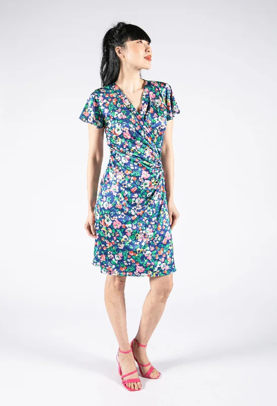 Women's Seasonal Clothing Mini bloom Wrap Style Dress