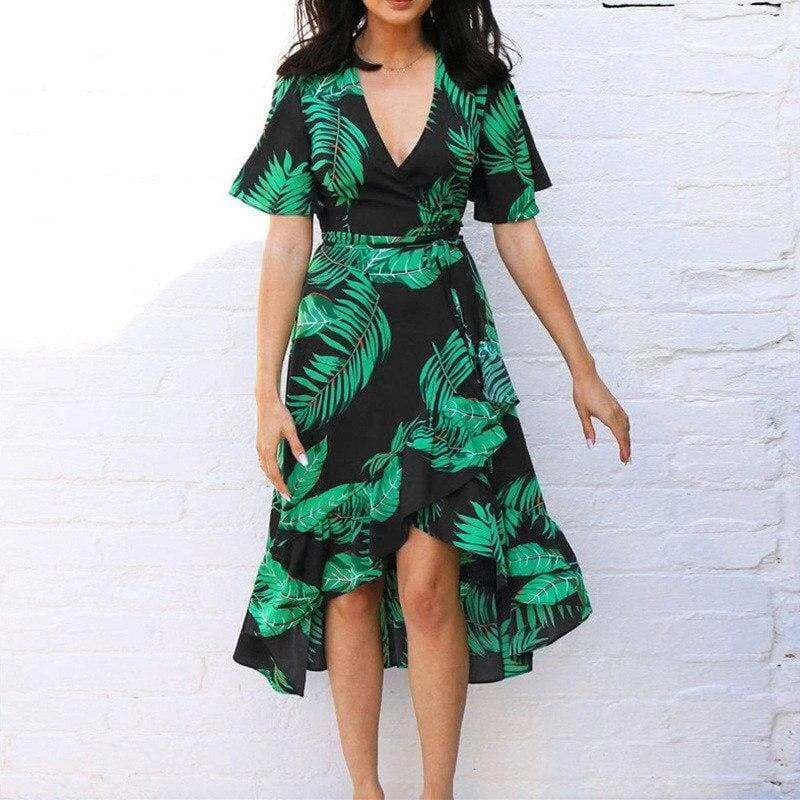 Casual Fashion Trends for Women FashionSierra - Women Boho Floral Ruffled Midi Dress Fashion Ladies Summer Beach Holiday Party Spilt Dress Sundress Casual Fashion Trends for Women FashionSierra - Women Boho Floral Ruffled Midi Dress Fashion Ladies Summer Beach Holiday Party Spilt Dress Sundress