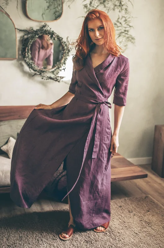 Stylish Women's Garments Linen A-Line Dress with Tie Waist