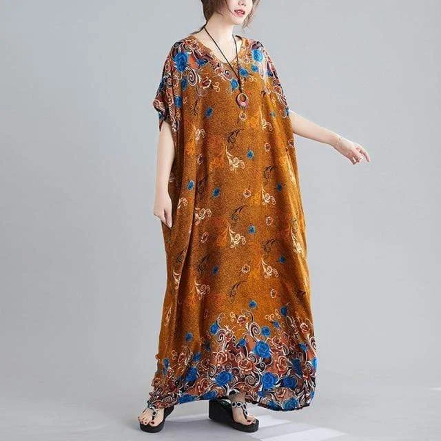 Women's Vintage Garments Monet Kaftan Dress