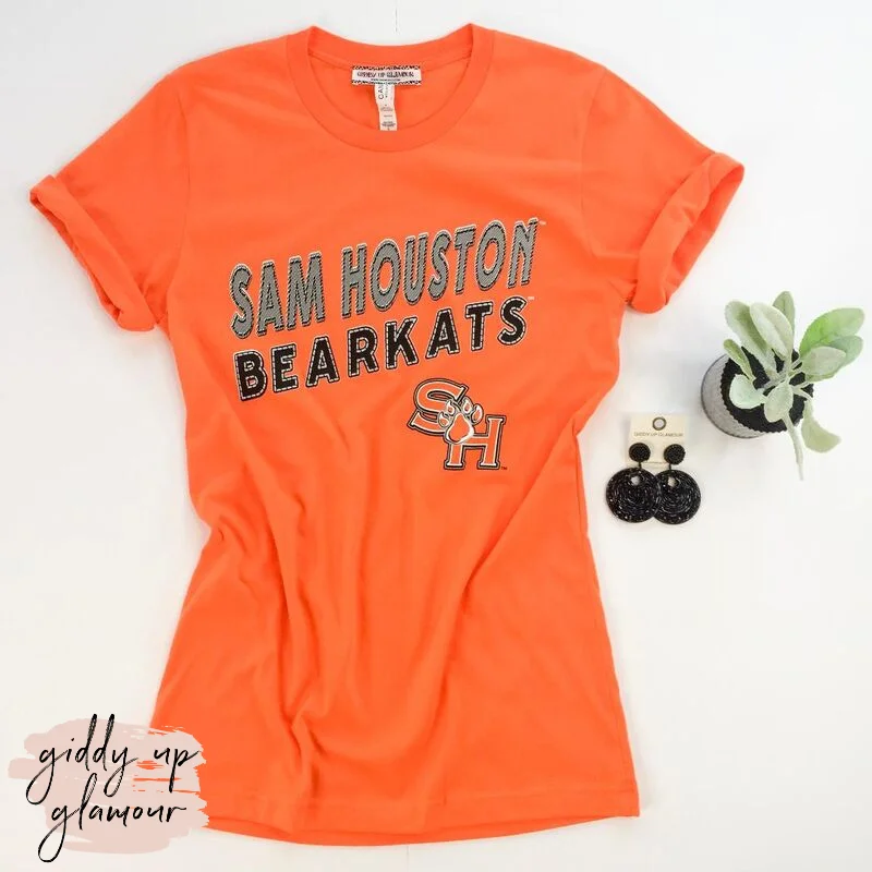 Versatile Wardrobe Essentials SHSU | Sam Houston Bearkats Block Letter Logo Short Sleeve Tee Shirt in Orange Versatile Wardrobe Essentials SHSU | Sam Houston Bearkats Block Letter Logo Short Sleeve Tee Shirt in Orange