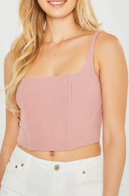 Trendsetting Threads Ribbed Bustier Tank