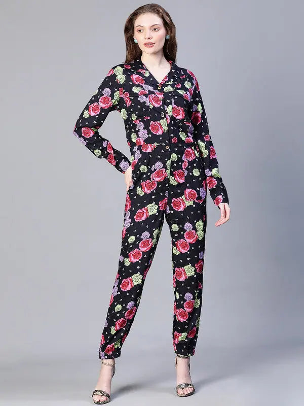 Women's Relaxed Clothes Women Printed Multicolor Jumpsuits & Sets