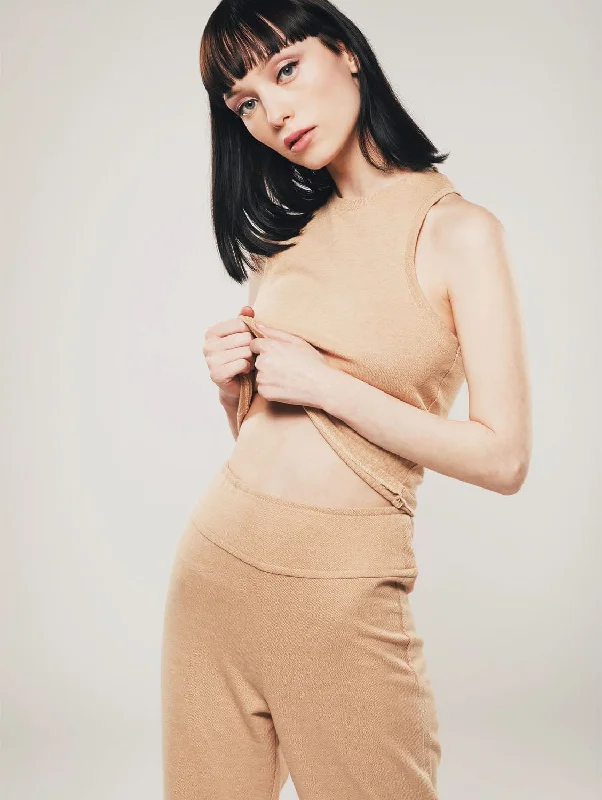 Trend Setting Wardrobe Organic Cotton Tank Top | Light Brown