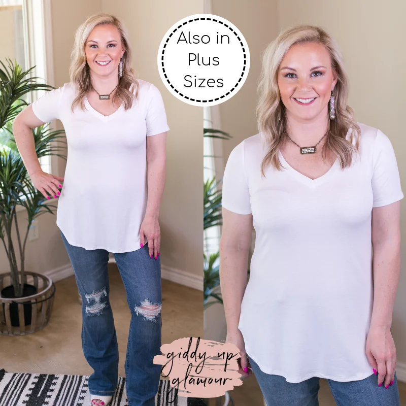 Eclectic Style Wardrobe Last Chance Size 3XL | Simply The Best V Neck Short Sleeve Tee Shirt in White Eclectic Style Wardrobe Last Chance Size 3XL | Simply The Best V Neck Short Sleeve Tee Shirt in White