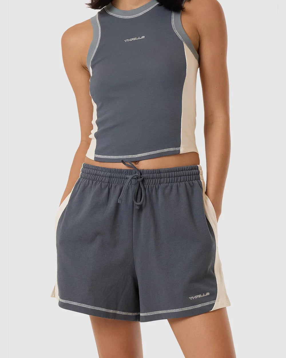 Break Fashion Norms Thrills Grip Jersey Short - DARK SLATE
