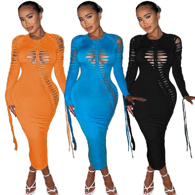 Outfits For Women 2023 New Fashion Women Fall Dresses For Women Sexy Long Sleeve Dresses HOLLOW OUT Cut Out Lace Up Sexy Bodycon Maxi Dress Outfits For Women 2023 New Fashion Women Fall Dresses For Women Sexy Long Sleeve Dresses HOLLOW OUT Cut Out Lace Up Sexy Bodycon Maxi Dress