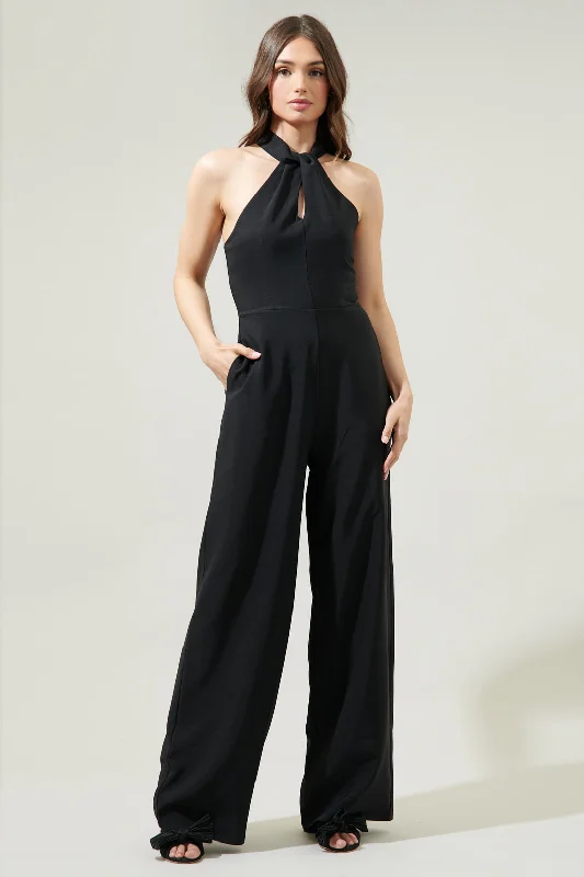 Tailored Clothing For Women Korine Kaylee Sleeveless Halter Jumpsuit