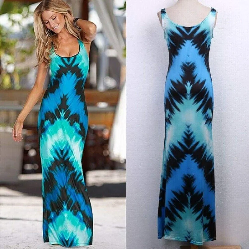 Style Redefined FashionSierra - Women Sexy Summer Long Maxi Dress Ladies Sleveless Bodycon Evening Party Dress Summer Beach Holiday Sundress