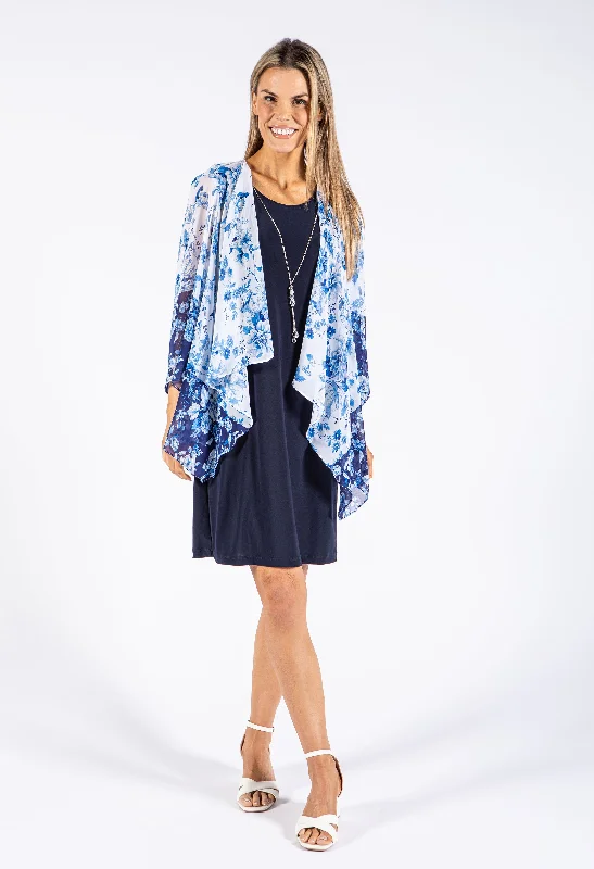 Women's Tops And Clothing Floral Cape Detail Dress