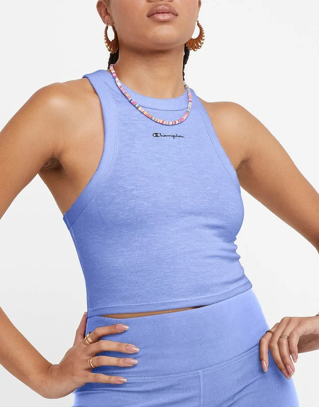 Stylish Statements Classic Script Fitted Rib Tank