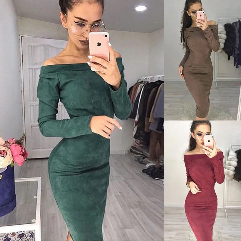 Women's Clothing Off Shoulders Bodycon Party Dress, Cocktail Dress