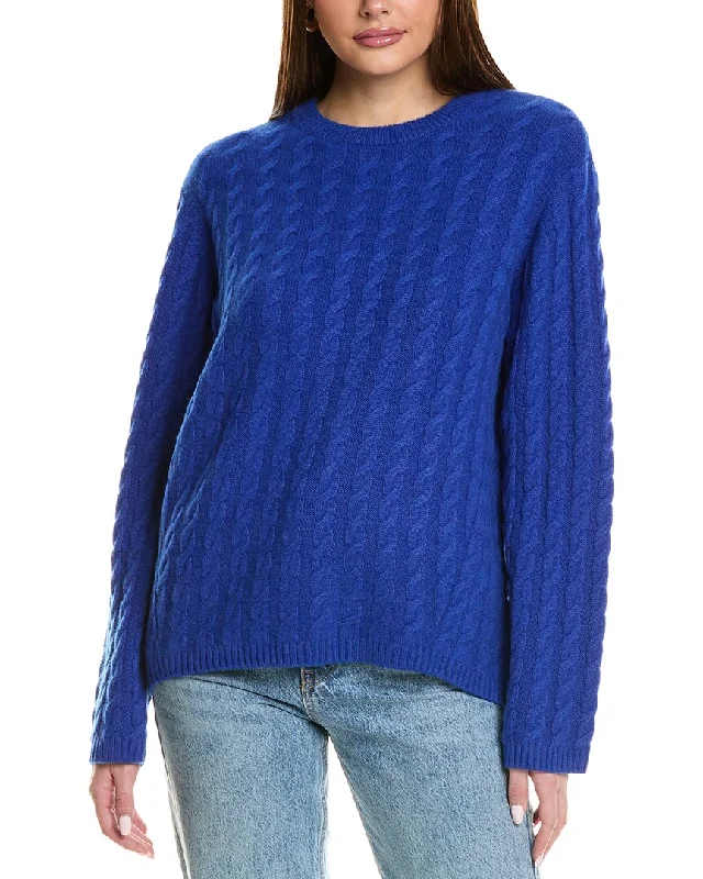 Relaxed Fashion Design History All Over Cable Cashmere Sweater