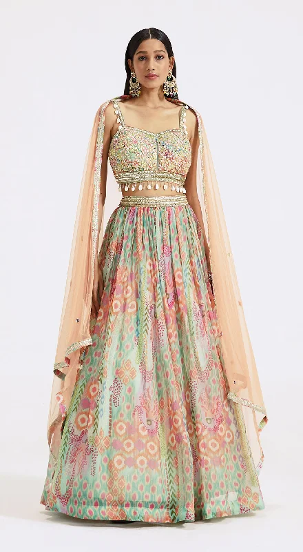 Women's Transitional Garments Multicoloured Lehenga Set