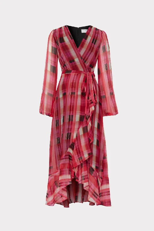 Women's Romantic Outfit Halley Prep Plaid Dress