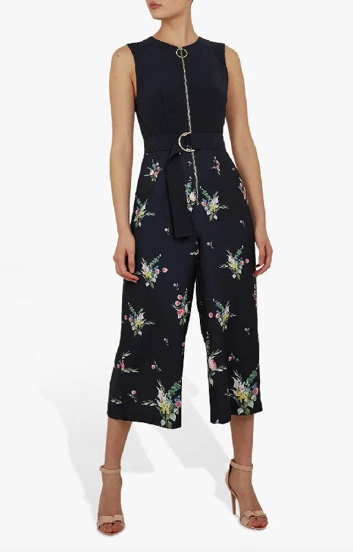 Women's Clothing For Holiday Travel Ted Baker Sierrah Floral Zip Detail Jumpsuit