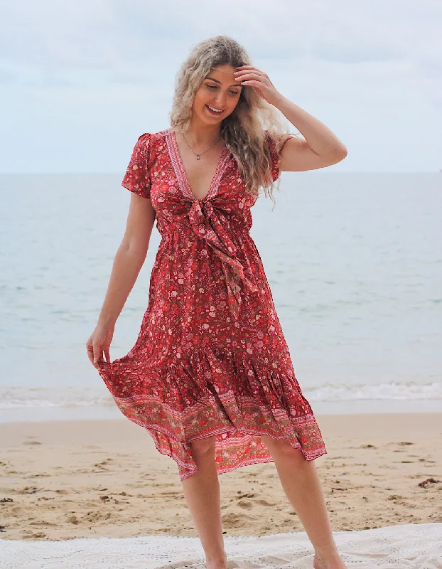 Big Discounts Bella Midi in Ruby Wild Flower