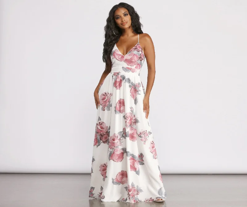 Stylish Women's Outfit Bloom With Stylish Beauty Maxi Dress